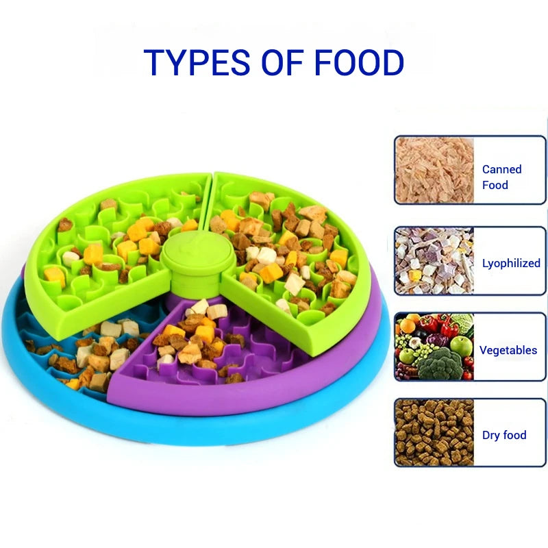 Bol À Alimentation Lente 3 Couches pour Chien & Chat – Labyrinthe Interactif
