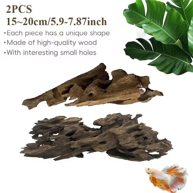 Bois Flotté Naturel Poreux pour Aquarium & Terrarium – Décoration Crevettes & Crabes, 10-20 cm