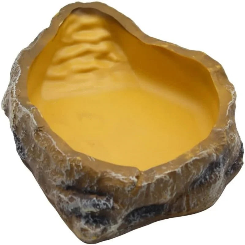 Bol Imitation Roche en Résine pour Reptiles – Terrarium