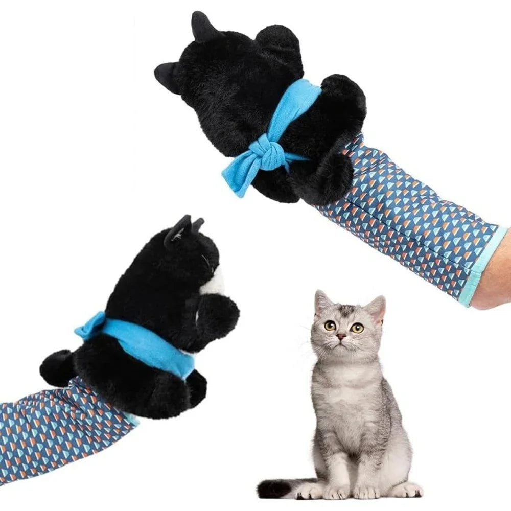 Kattenworstelaar, kattenworstelpop, kattenworstelhandschoen met duurzame vulling voor een veilig en leuk interactief pluchen speelgoed