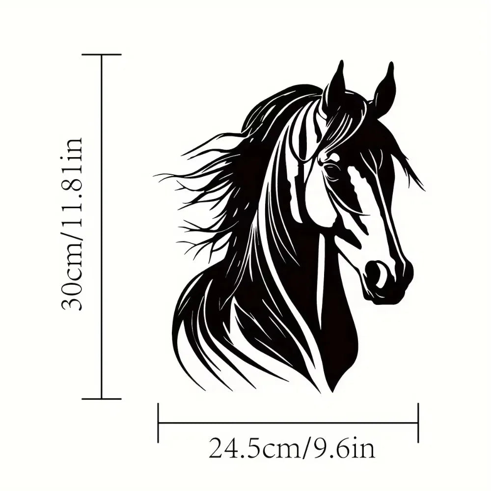 Charmante tête de cheval décorative murale en métal