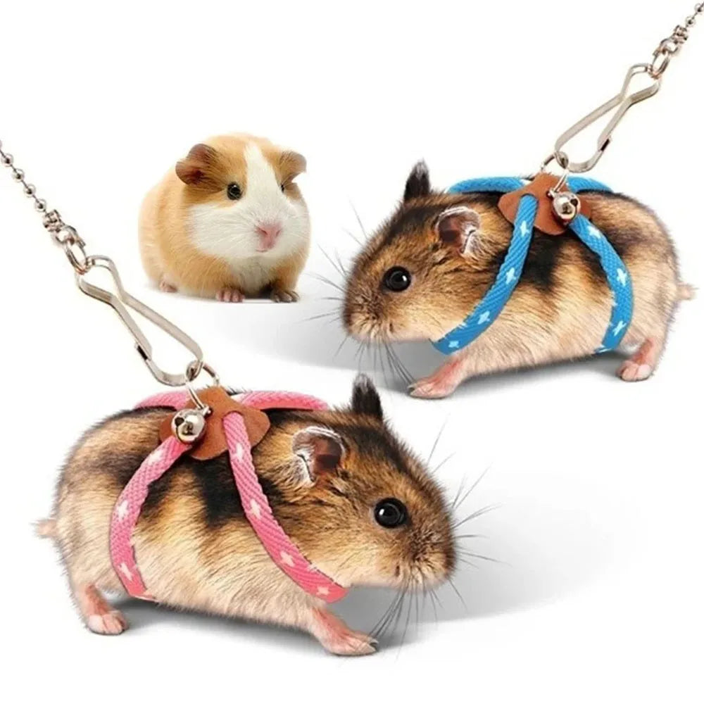 Harnais & Laisse Souple pour Petits Animaux – Avec Clochette