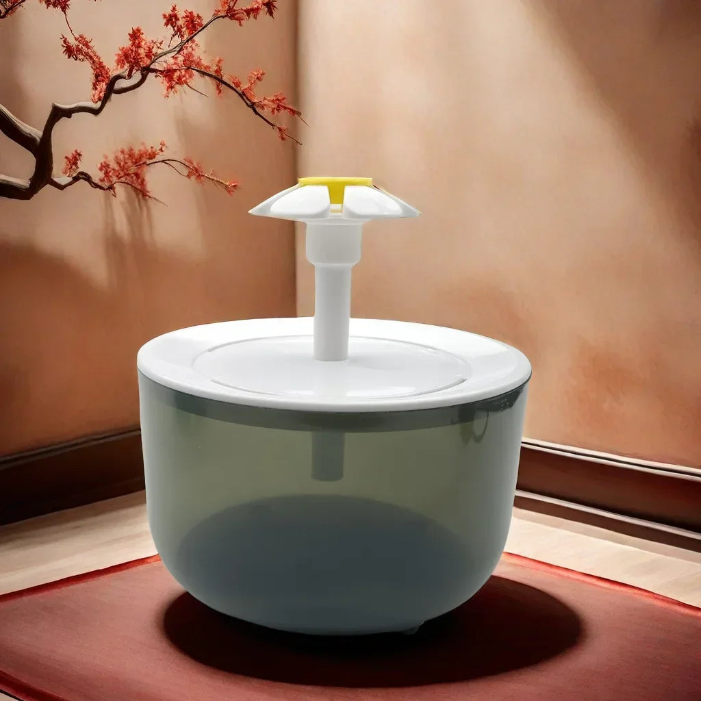 Waterfontein voor katten en kleine honden, 1,2 L circulerende waterdispenser, USB-aangedreven, stil, met filterschuim.