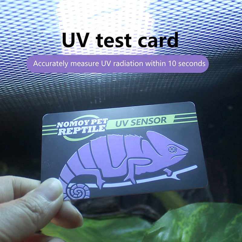 Carte Test UVB Réutilisable pour Terrarium Reptiles – Détection Intensité UV, 500 Utilisations