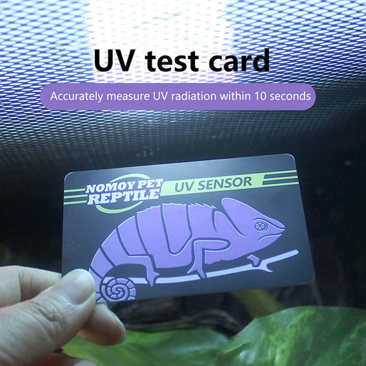 Carte Test UVB Réutilisable pour Terrarium Reptiles – Détection Intensité UV, 500 Utilisations