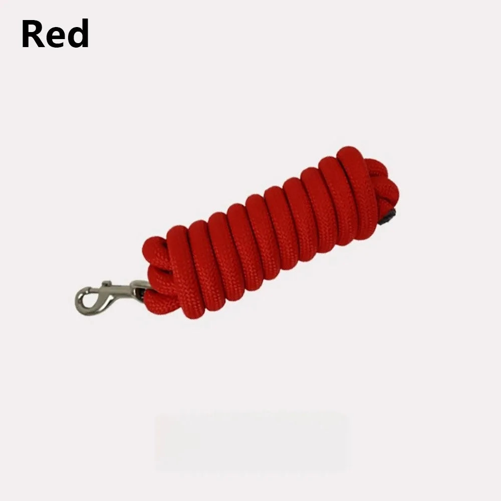 1 pièce, nouvelle corde de laisse pour cheval de 250 cm, résistante et renforcée, avec mousqueton, corde de longe robuste pour l'entraînement et la promenade
