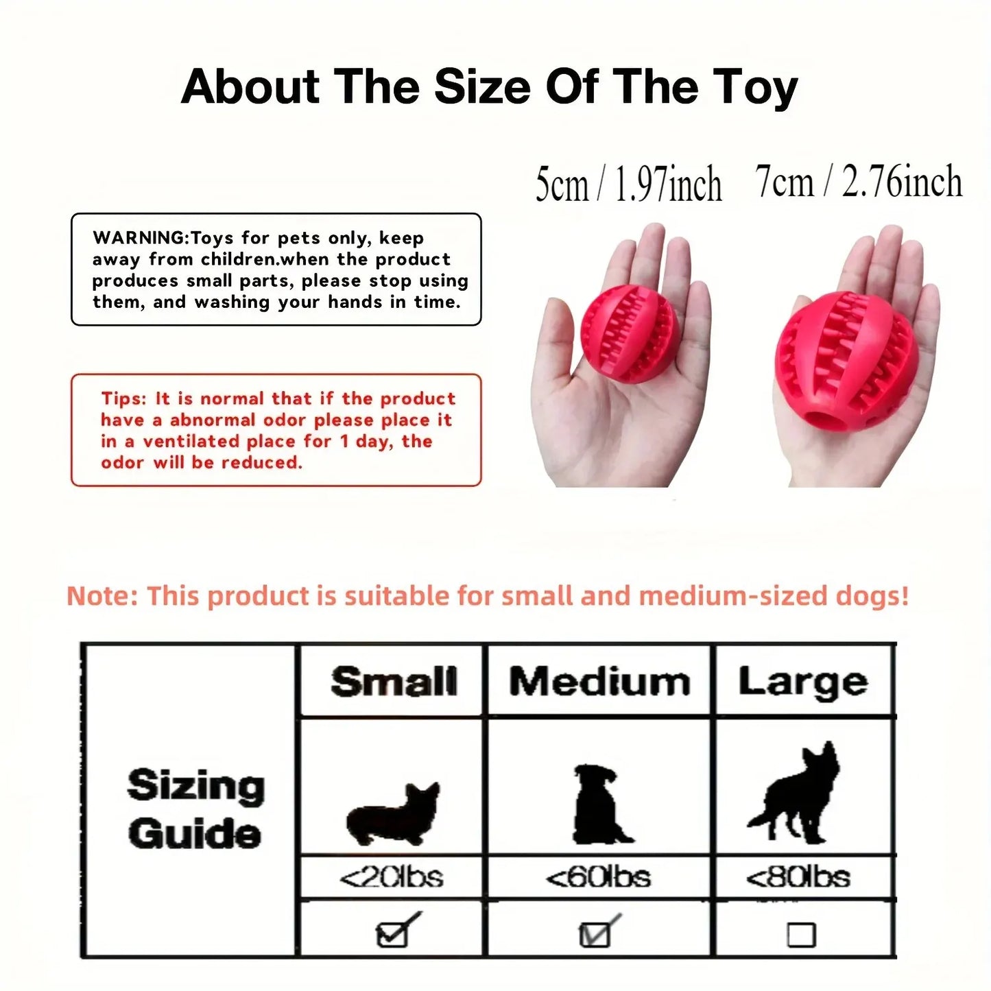 Balle Caoutchouc pour Chien – Non Toxique, Distributrice de Friandises, Nettoyage Dentaire