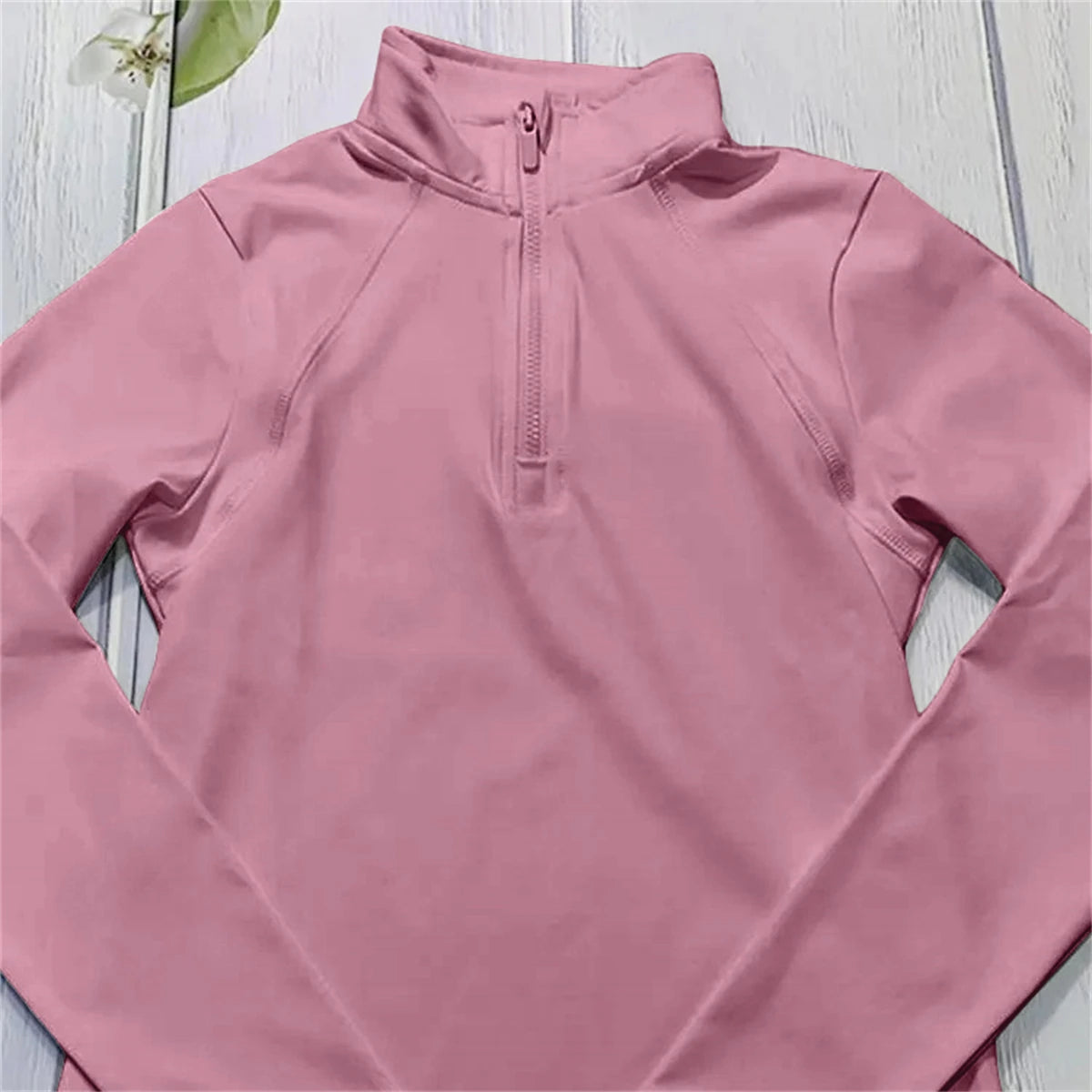 T-shirt équestre respirant pour fille — Fermeture éclair
