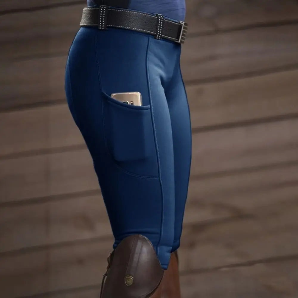 Pantalon d'équitation slim SIRENXI – Extensible, anti-boulochage & poche téléphone