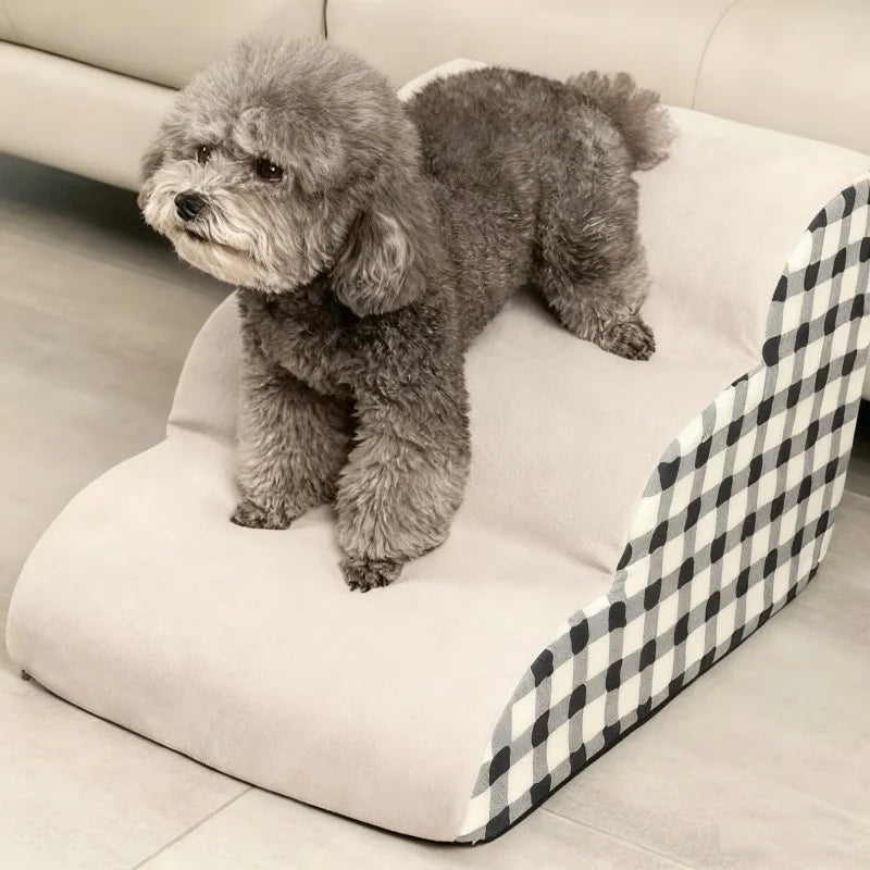Escalier pour Chien en Mousse Haute Densité – 2 ou 3 Marches, Antidérapant