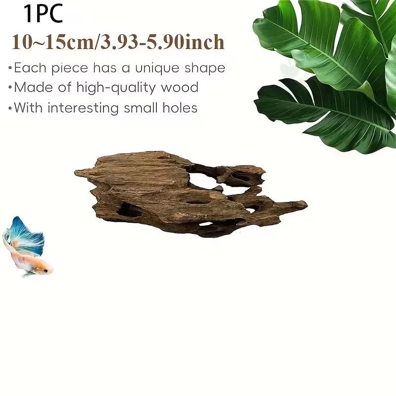 Bois Flotté Naturel Poreux pour Aquarium & Terrarium – Décoration Crevettes & Crabes, 10-20 cm