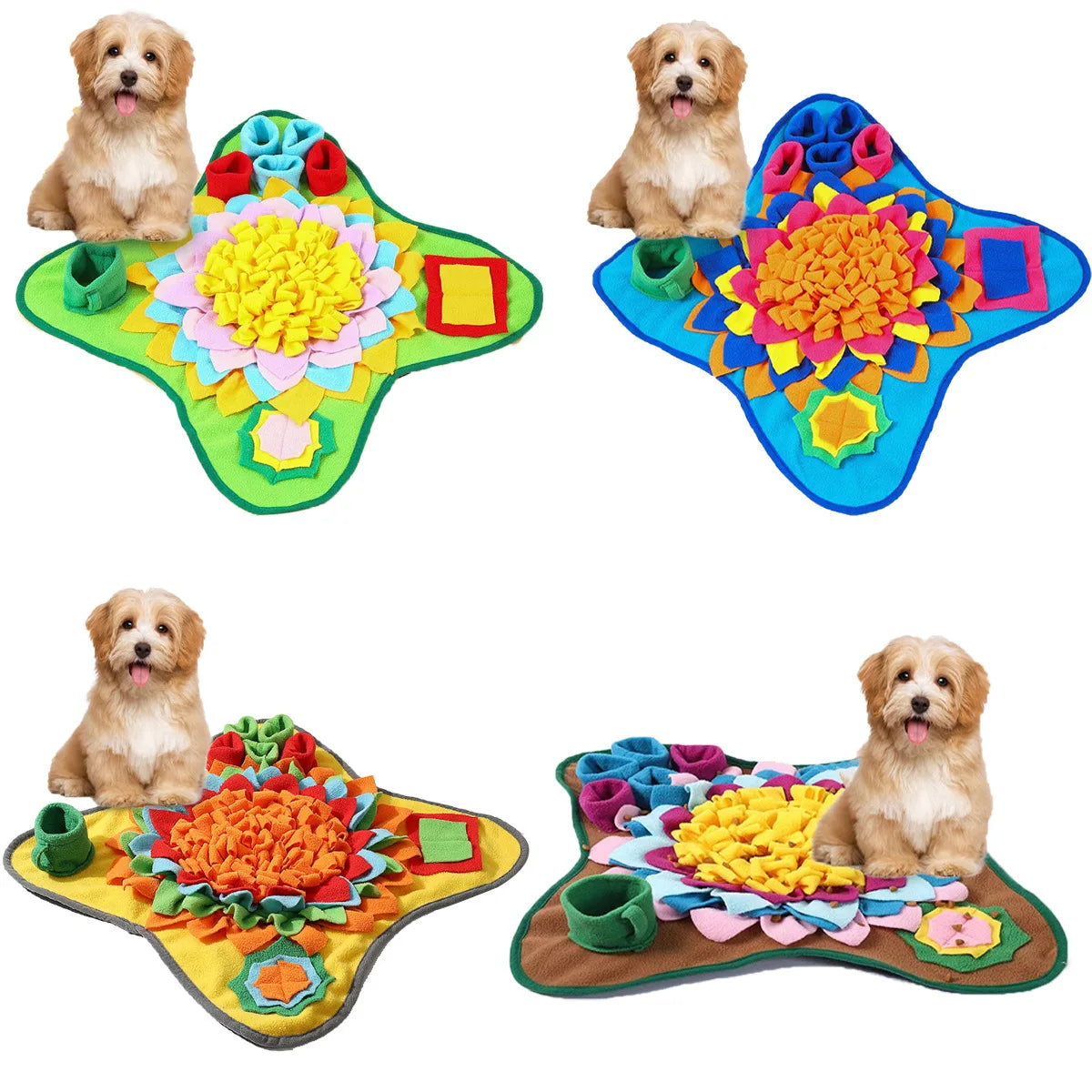 Tapis de Reniflage Interactif pour Chien – Puzzle d'Alimentation, Polaire Shaker, Anti-Ennui