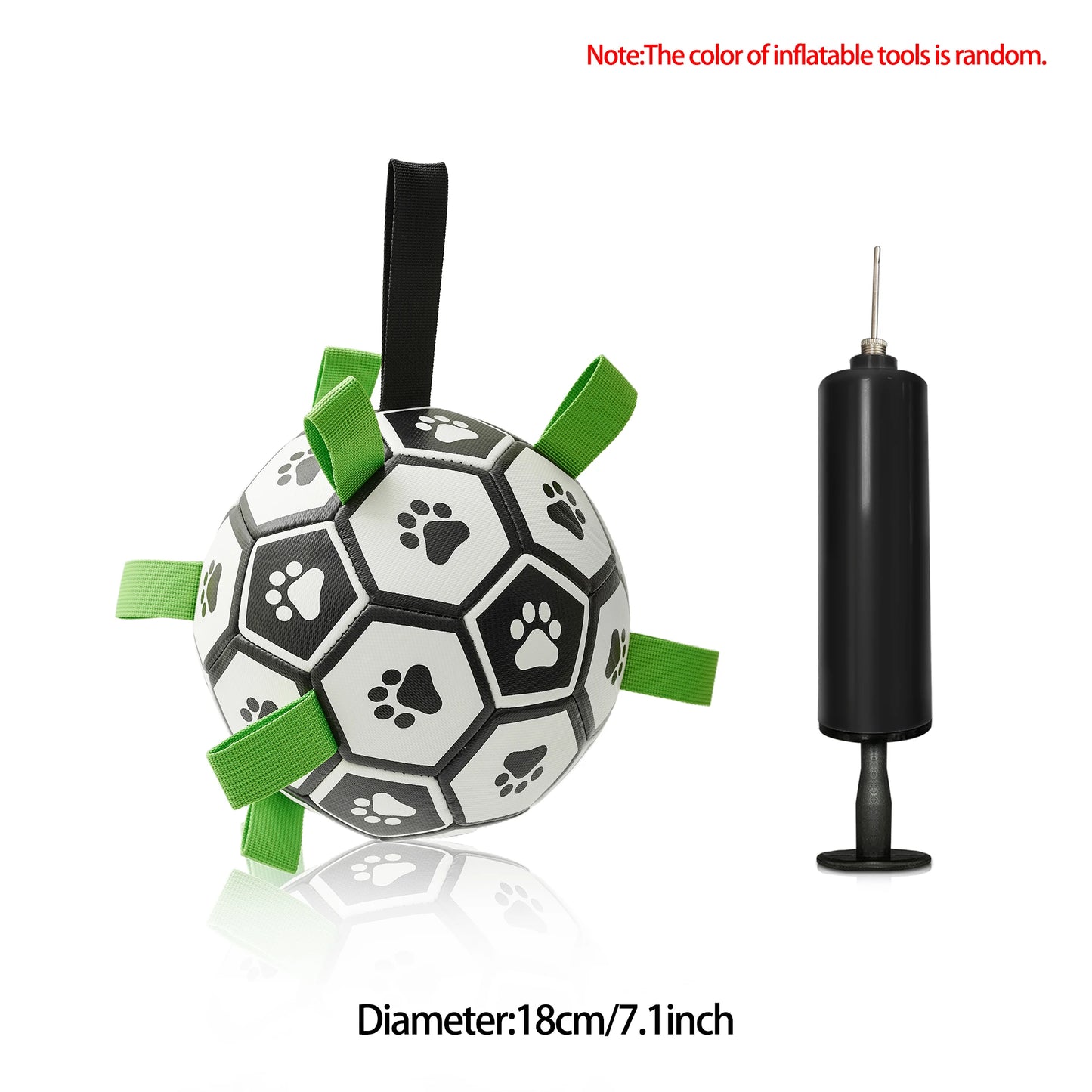 Ballon de Football en Cuir pour Chien – Mordant & Entraînement Extérieur, 12,5 à 22 cm