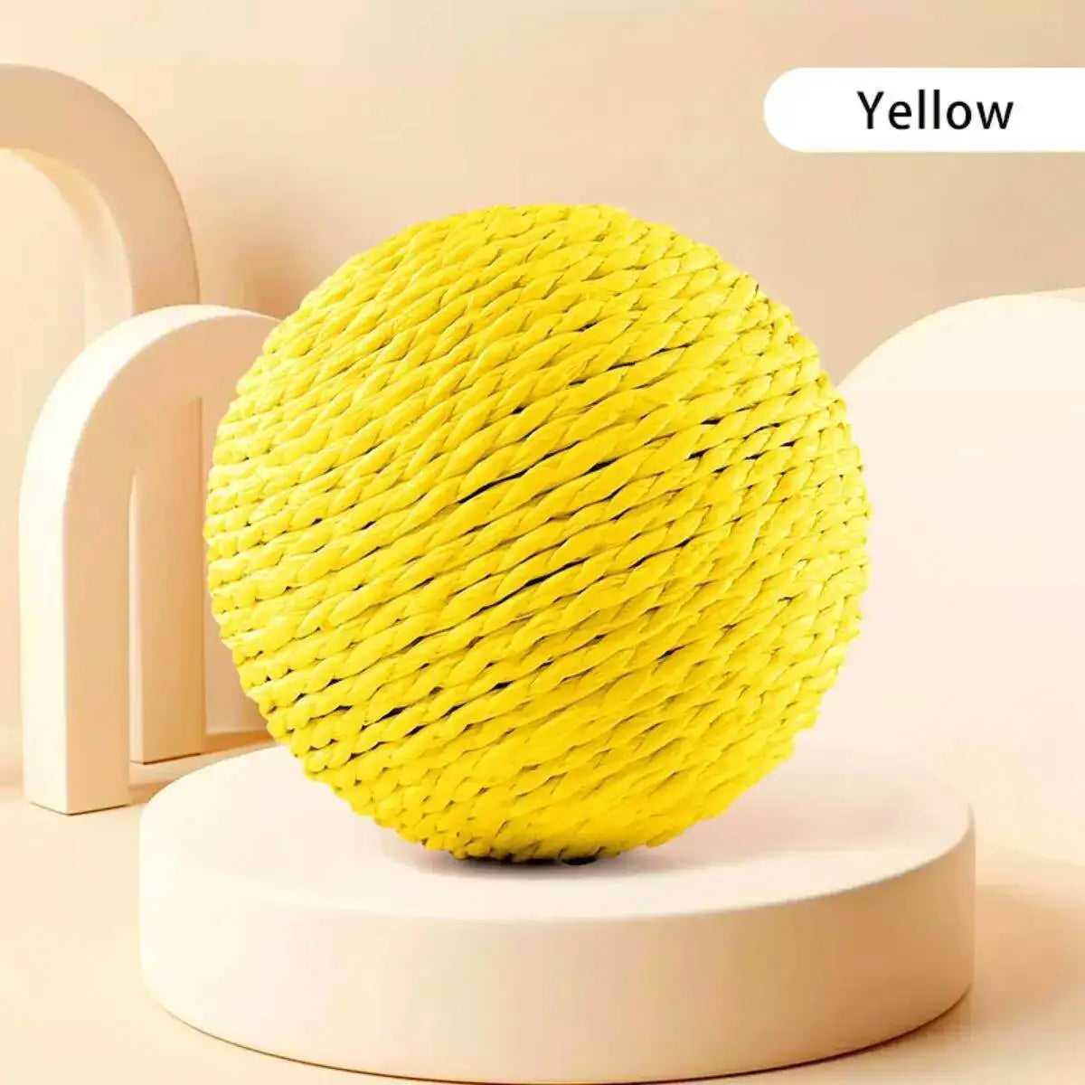Balle à griffer interactive en sisal pour chatons, jouet anti-morsure, 10 cm, super grosse balle sonore pour chats, accessoires pour animaux de compagnie