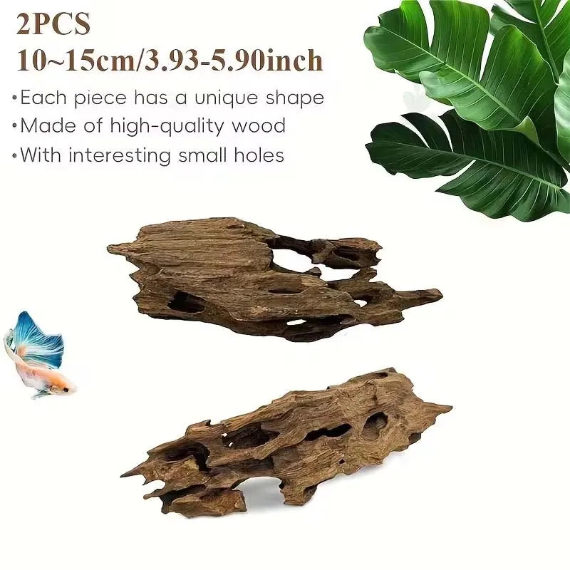 Bois Flotté Naturel Poreux pour Aquarium & Terrarium – Décoration Crevettes & Crabes, 10-20 cm