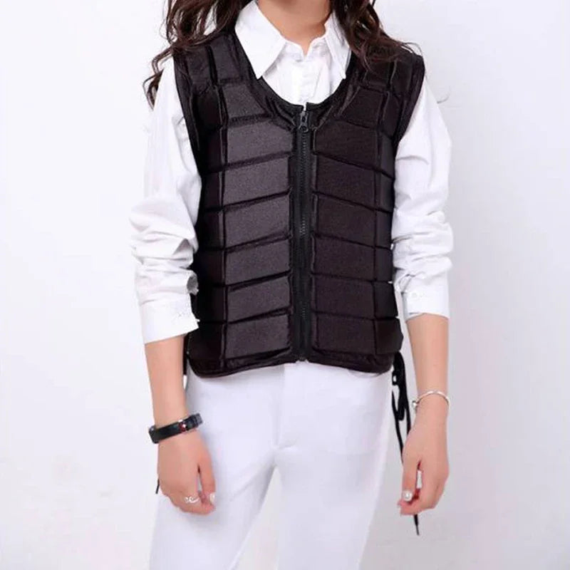 Gilet de Protection Équestre – Rembourrage EVA Anti-Choc, Respirant, Adulte & Enfant