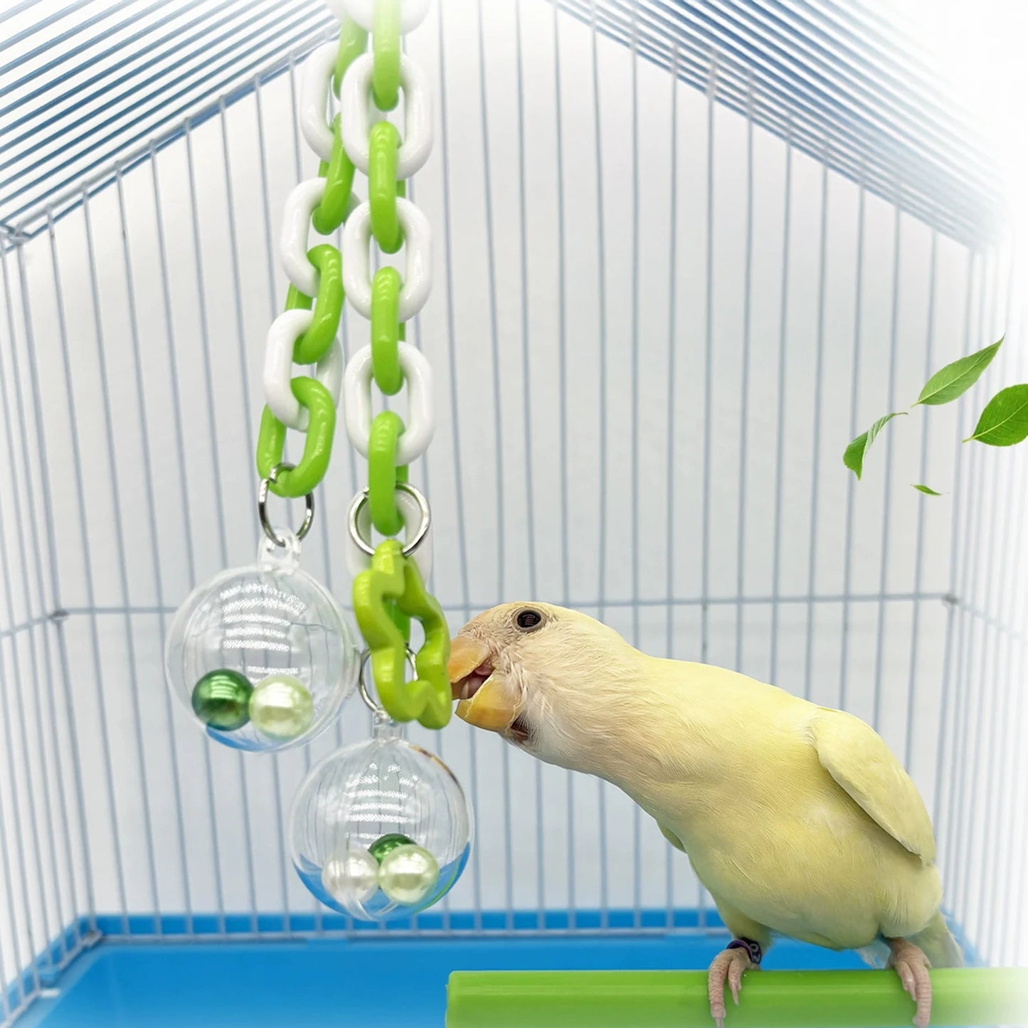 Jouet Suspendu à Perles pour Perroquet & Petit Oiseau – À Mordre & Grimper