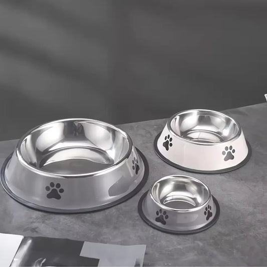 Gamelle en acier inoxydable pour chien et chat – Antidérapante, empilable