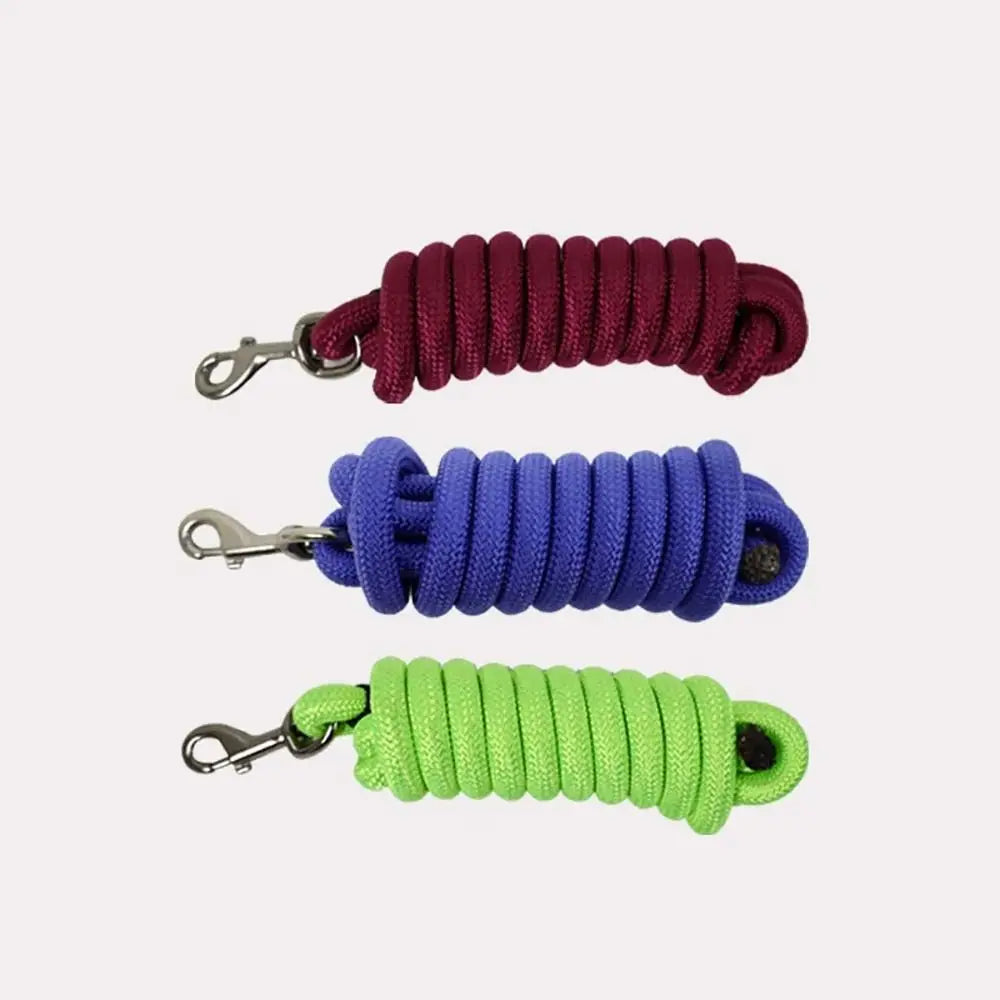 1 pièce, nouvelle corde de laisse pour cheval de 250 cm, résistante et renforcée, avec mousqueton, corde de longe robuste pour l'entraînement et la promenade