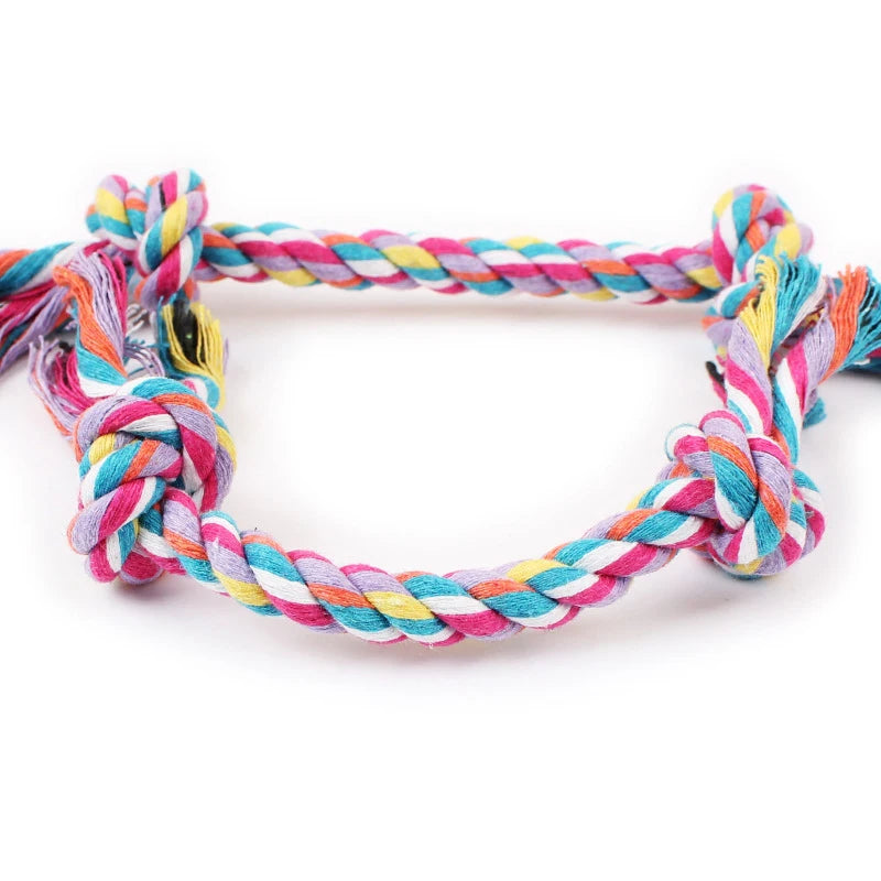 Corde à Double Nœud en Coton pour Chien & Chat – Jouet Mordant, Nettoyage Dentaire, 15 ou 21 cm
