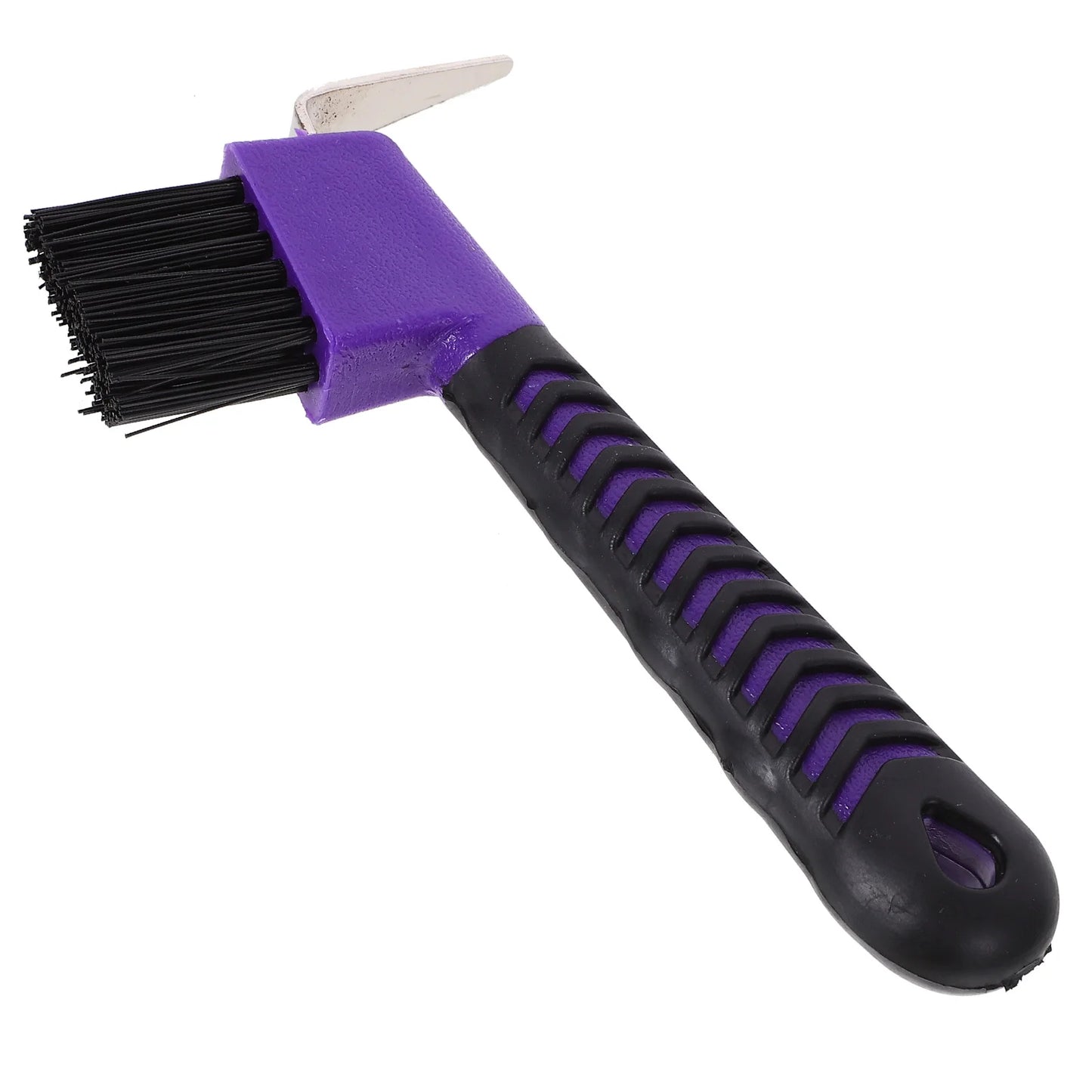 Cure-Pied avec Brosse Intégrée – Acier Inoxydable, Manche Ergonomique, Pansage Cheval