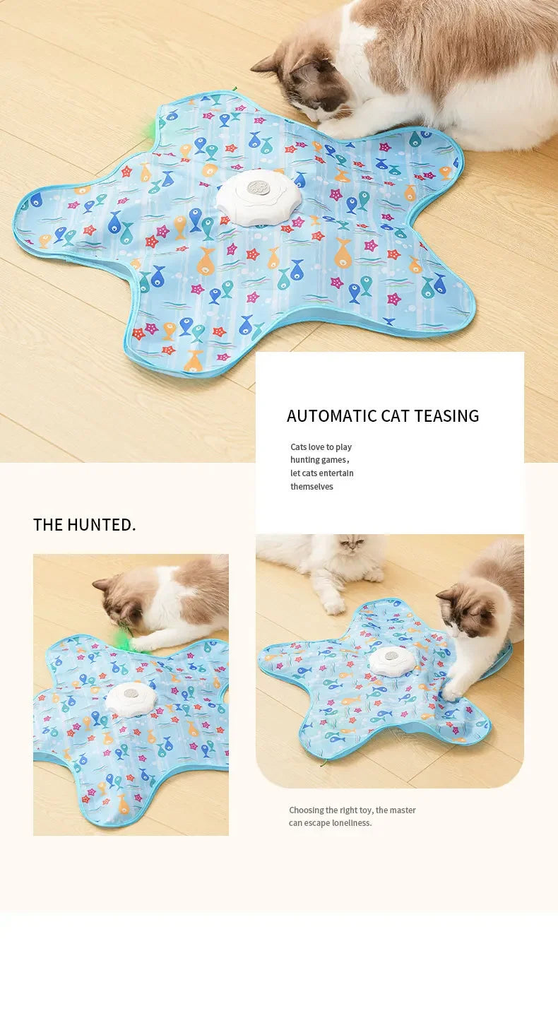 Elektrisch draaiplateau voor katten, zelfstimulerend en vervelingsbestendig huisdierenspeeltje, leuke en intelligente kattenstok, sportieve consumptie