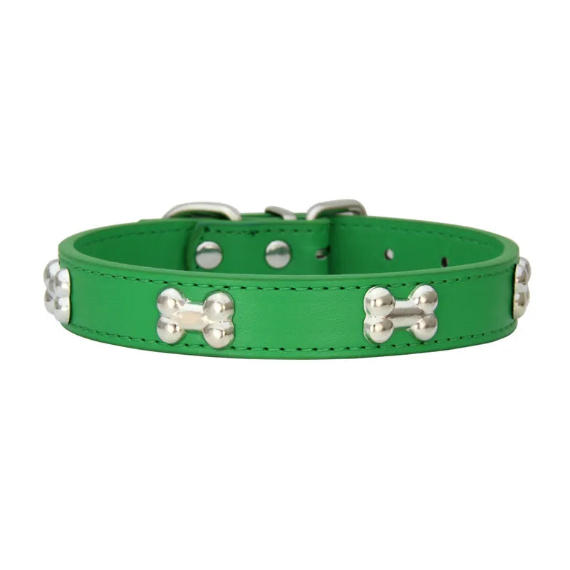 Collier en Cuir pour Chien – 16 Couleurs, Tailles XS à L