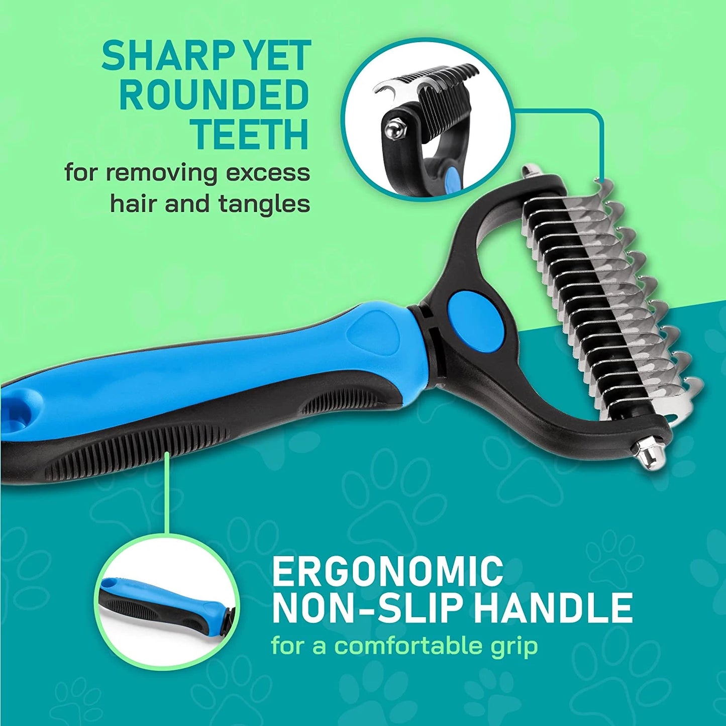 Brosse de toilettage double face MRZFUN – Démêlage & sous-poil