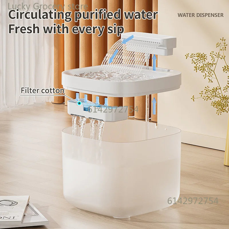 Fontaine à Eau pour Chat & Chien 3L | Pompe USB Silencieuse, Filtre & Anti-Sèchement
