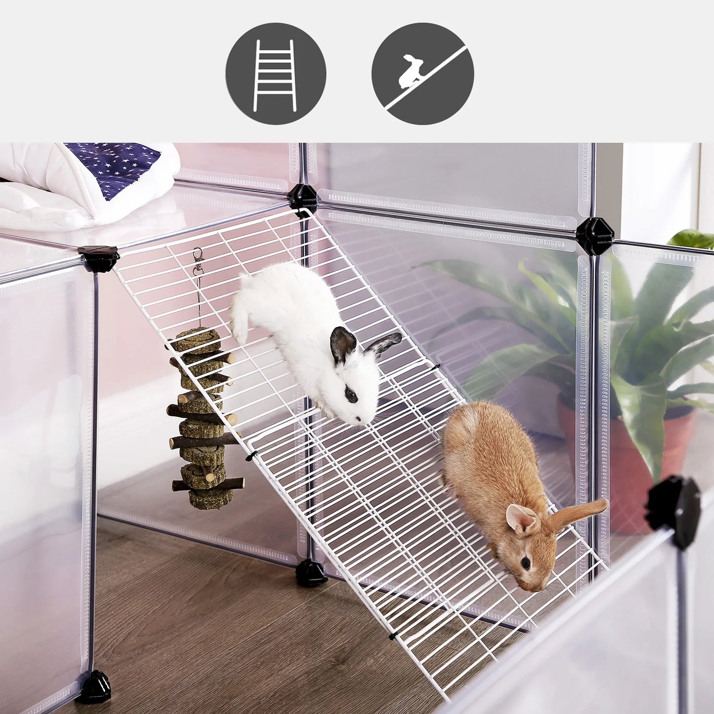 Enclos modulable 143x108x92 cm pour petits animaux