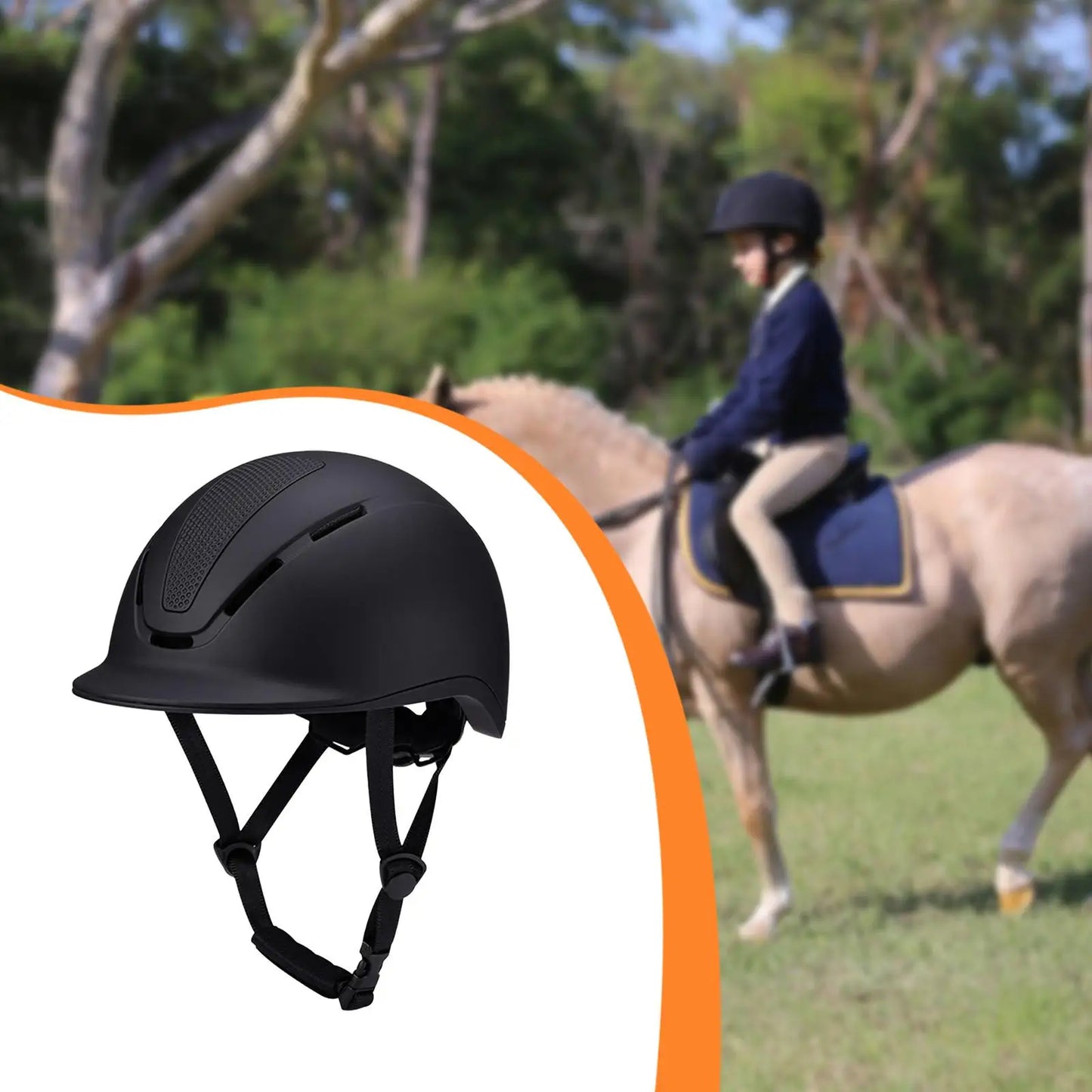 Casque équestre modulaire Tooyful – PC EPS, ventilé, tour de tête 53–57 cm