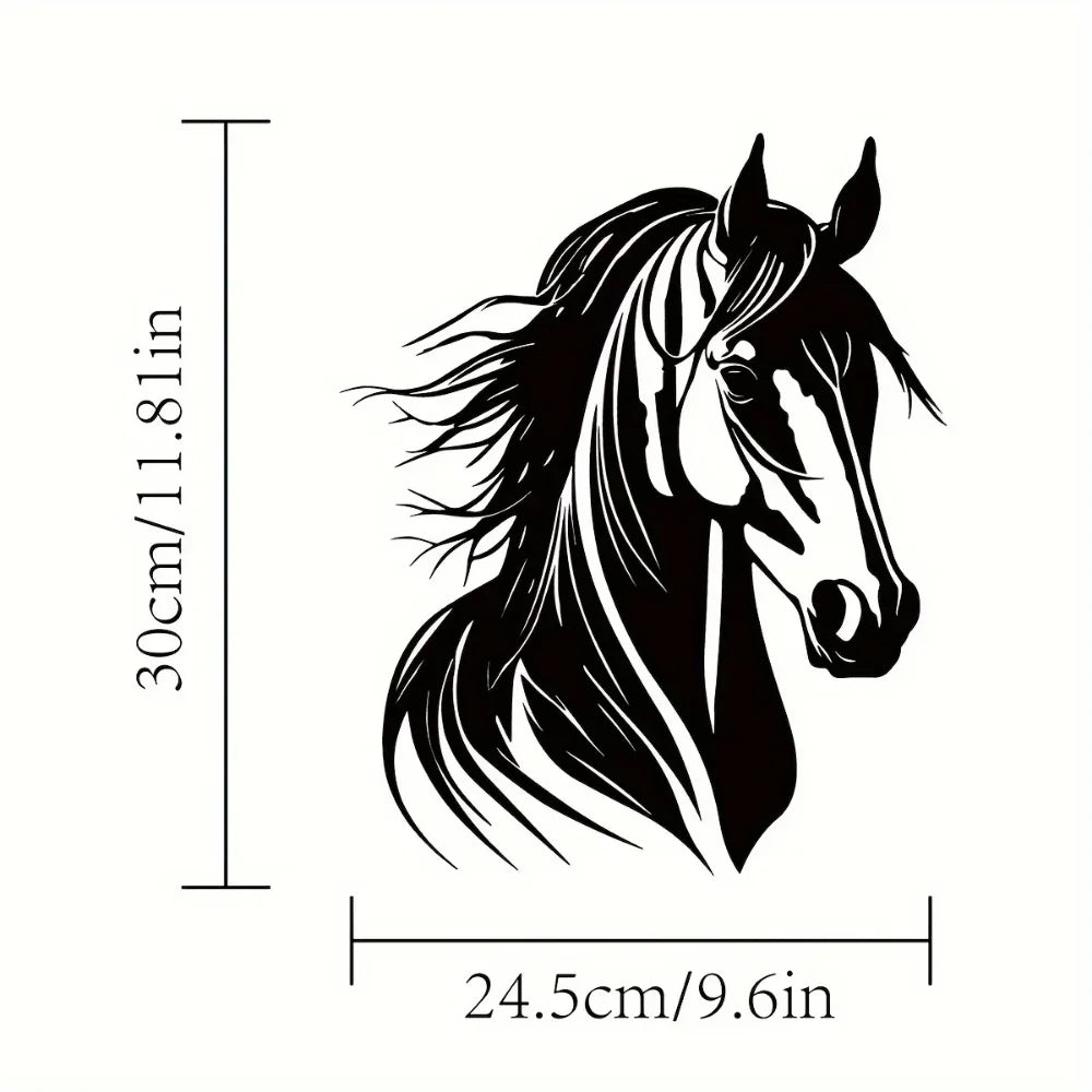 Charmante tête de cheval décorative murale en métal