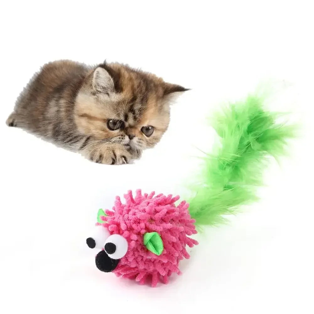 Souris pour chat en peluche
