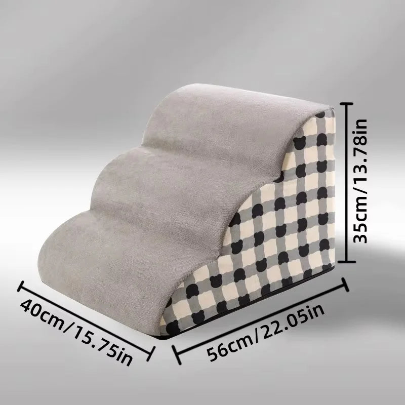 Escalier pour Chien en Mousse Haute Densité – 2 ou 3 Marches, Antidérapant