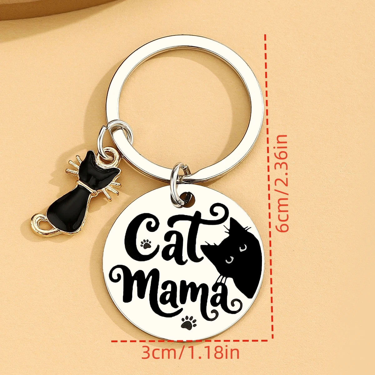 Cadeau voor kattenliefhebbers: originele en grappige sleutelhanger voor Halloween, ideaal voor liefhebbers van zwarte katten.