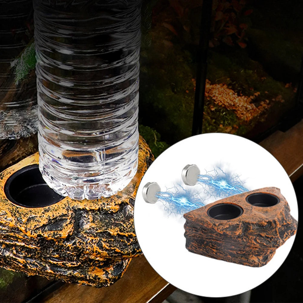 Rebord d'Alimentation Magnétique pour Reptiles – Simple ou Double