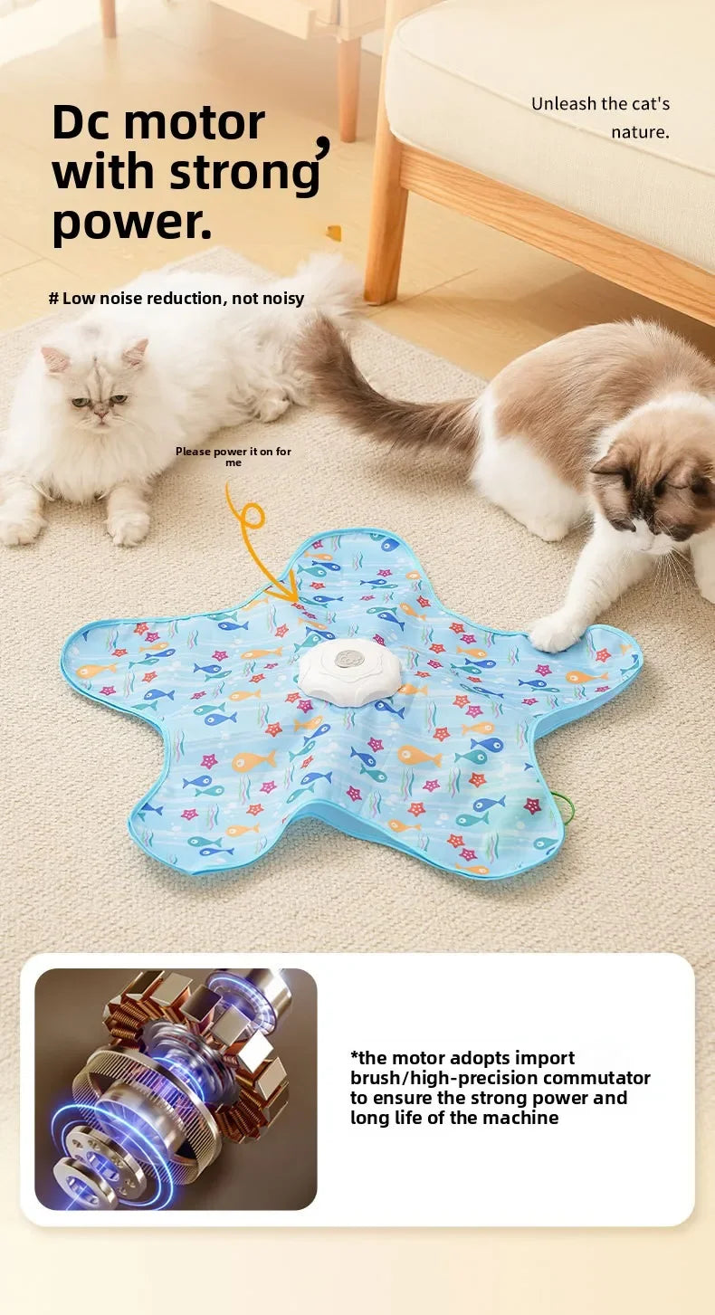 Elektrisch draaiplateau voor katten, zelfstimulerend en vervelingsbestendig huisdierenspeeltje, leuke en intelligente kattenstok, sportieve consumptie