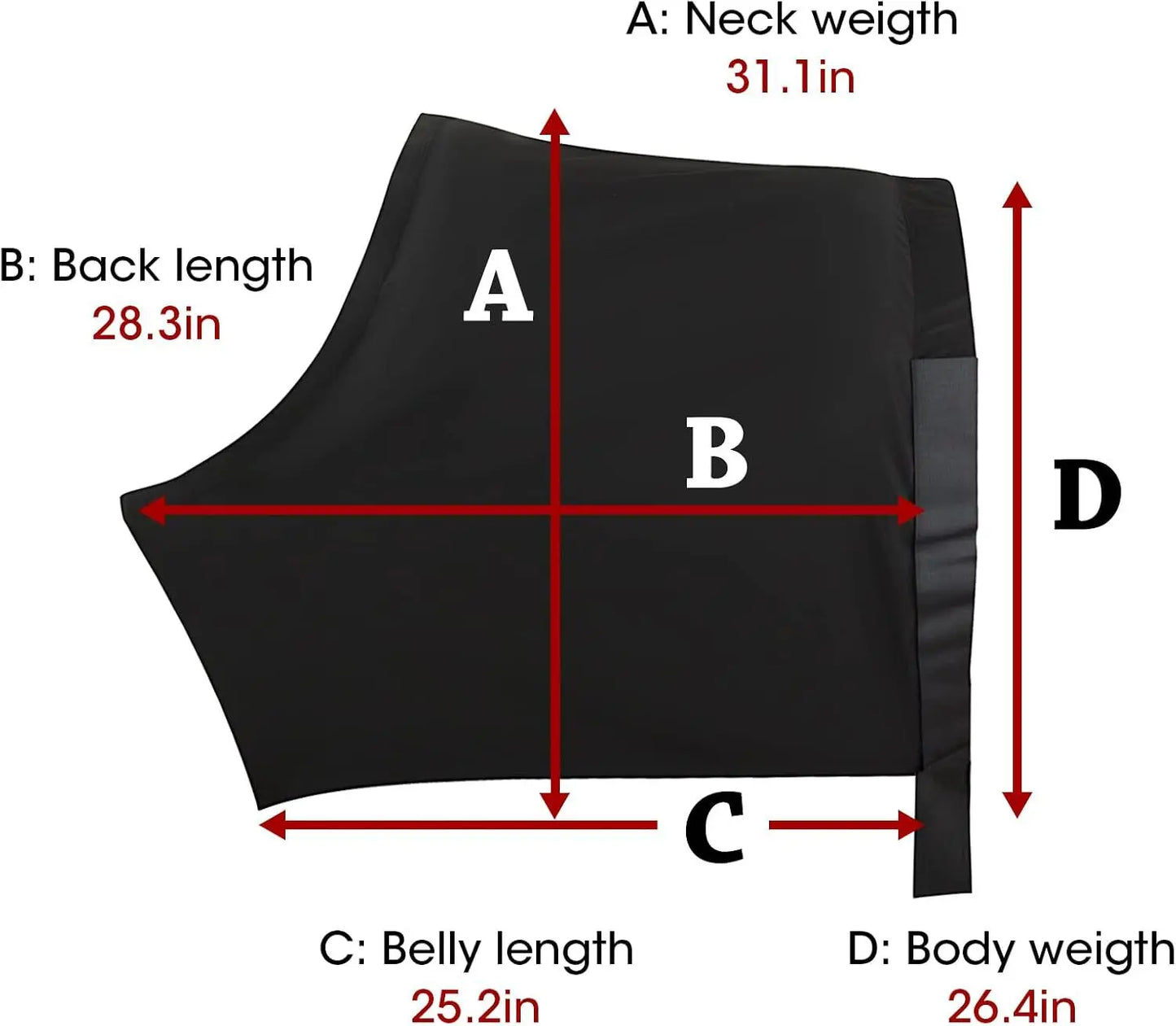 Gilet de protection poitrine et épaules pour cheval – Haute élasticité, anti-friction