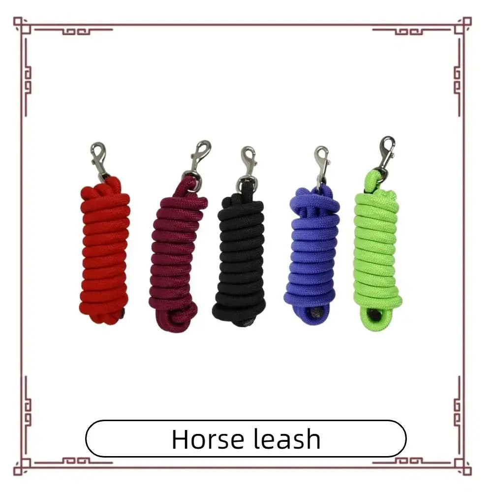 1 pièce, nouvelle corde de laisse pour cheval de 250 cm, résistante et renforcée, avec mousqueton, corde de longe robuste pour l'entraînement et la promenade