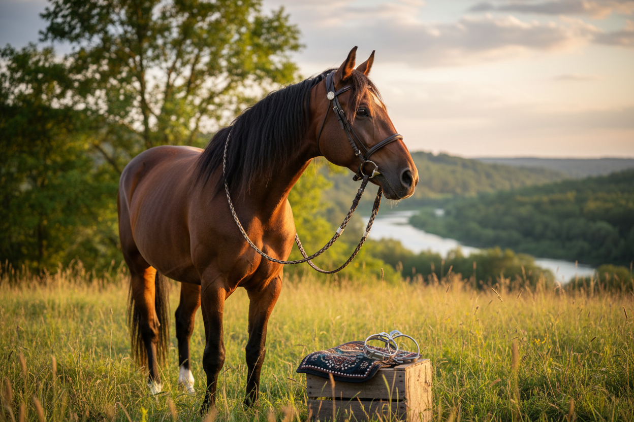 Cheval tourné vers la droite